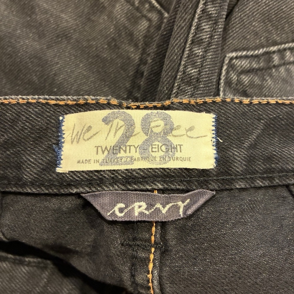 Free People CRVY Low Rise Siren Black Straight Jeans WOMENS SIZE 28 - Picture 5 of 6